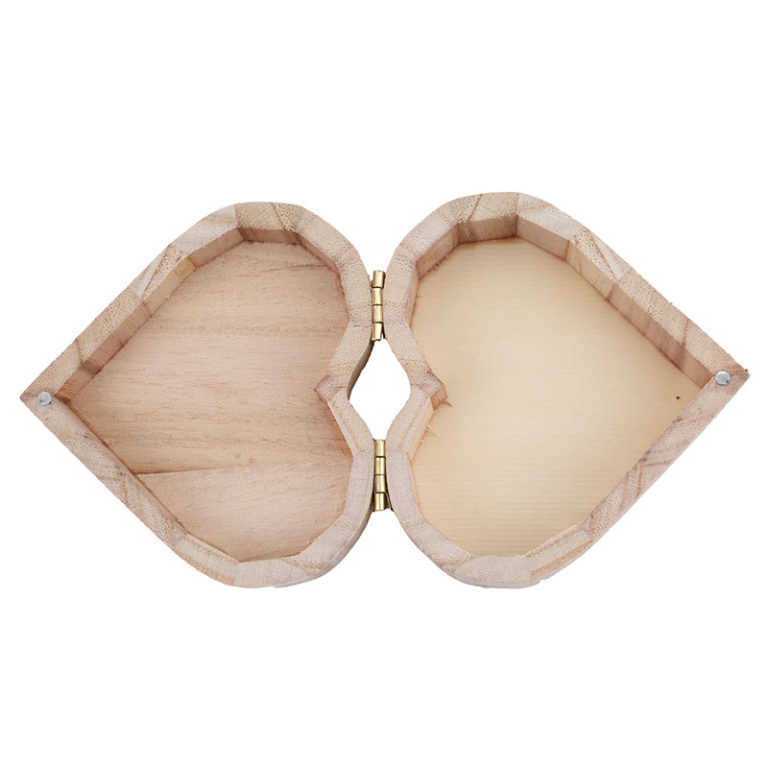 Heartshaped Wooden Jewelry Box StorageDelight