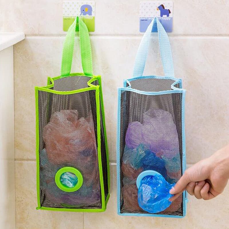 Reusable Hanging Mesh Garbage Bag StorageDelight
